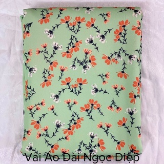 Vải Áo Dài Tằm Ý/ Lụa Nhật Hoa Nhỏ Đều