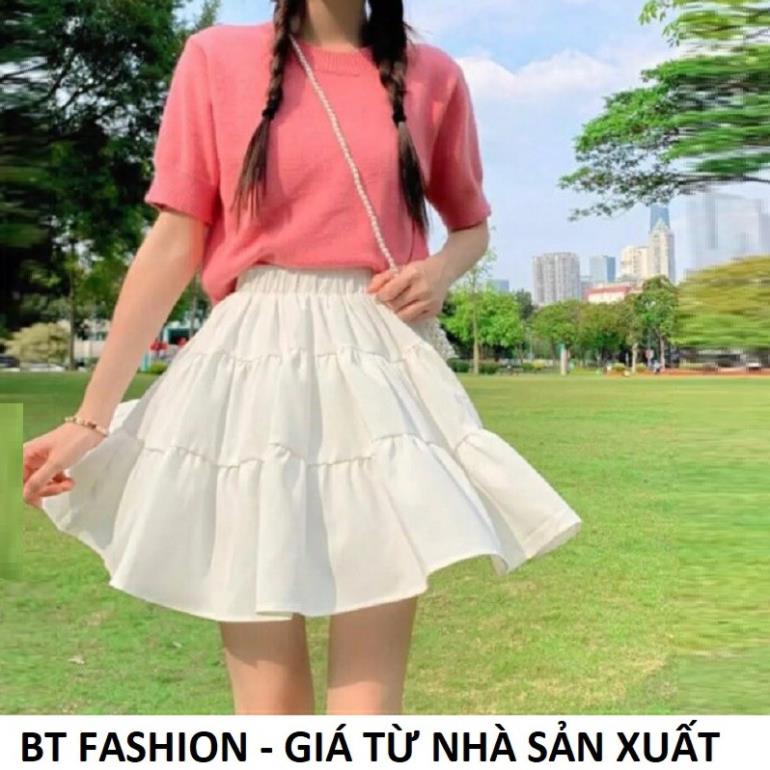 Chân Váy Voan Thời Trang BT Fashion (VA1 NGẮN 3T) - Có quần lót bên trong + Video, Hình Thật