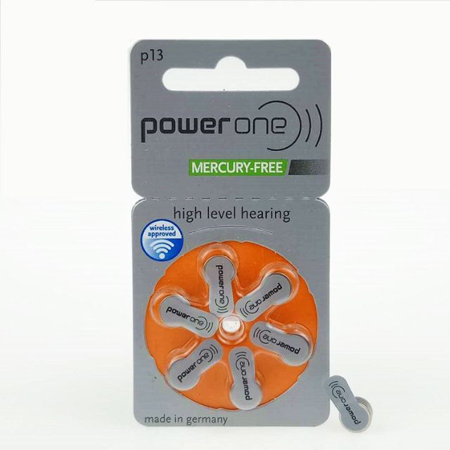 Pin máy trợ thính POWER ONE P13 made in germany vỉ 6 viên