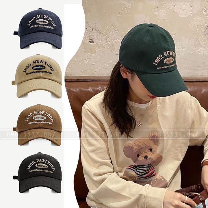 Nón Mũ Lưỡi Trai  LA NY Subway Brooklyn New York Xuất Hàn Quốc, Thêu Nổi Form Hàn, Nón Mũ Bucket Trơn Vành Cụp NY LA