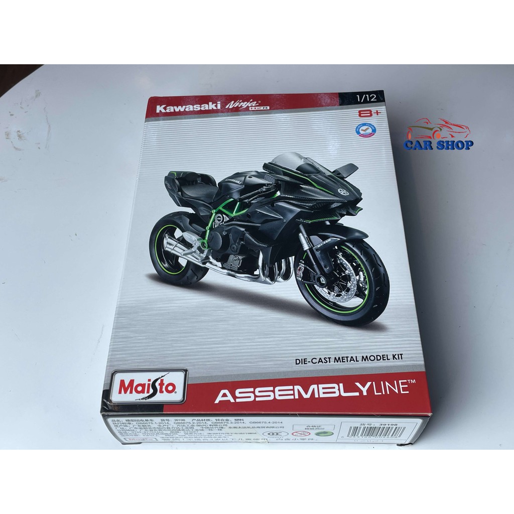 Xe mô hình lắp ghép mô tô tỉ lệ 1:12 hãng Maisto (Kawasaki Ninja H2R + Ducati Diavel Carbon)