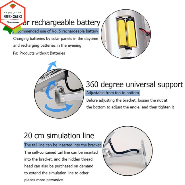 Camera Giả Dùng Năng Lượng Mặt Trời Chống Thấm Nước | BigBuy360 - bigbuy360.vn