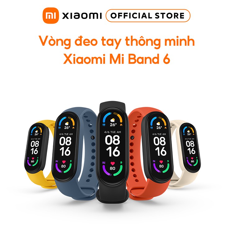 Vòng đeo tay thông minh Xiaomi Mi Band 6 | HÀNG CHÍNH HÃNG | BẢO HÀNH 12 THÁNG