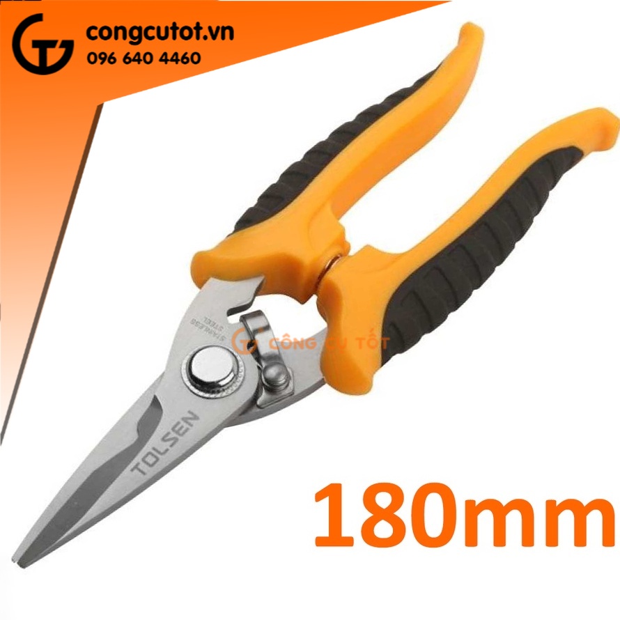 Kéo tỉa cây và cắt dây kẽm 180mm TOLSEN