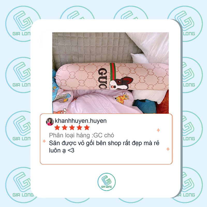 Vỏ gối ôm💖35x100💖 vỏ gối, bao gối ôm cotton poly thương hiệu Gia Long Home | BigBuy360 - bigbuy360.vn