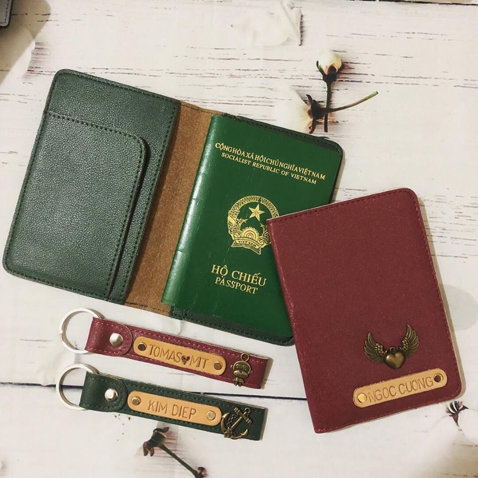 Passport cover - Bao da hộ chiếu da cao cấp (Miễn phí khắc tên, gắn hình)