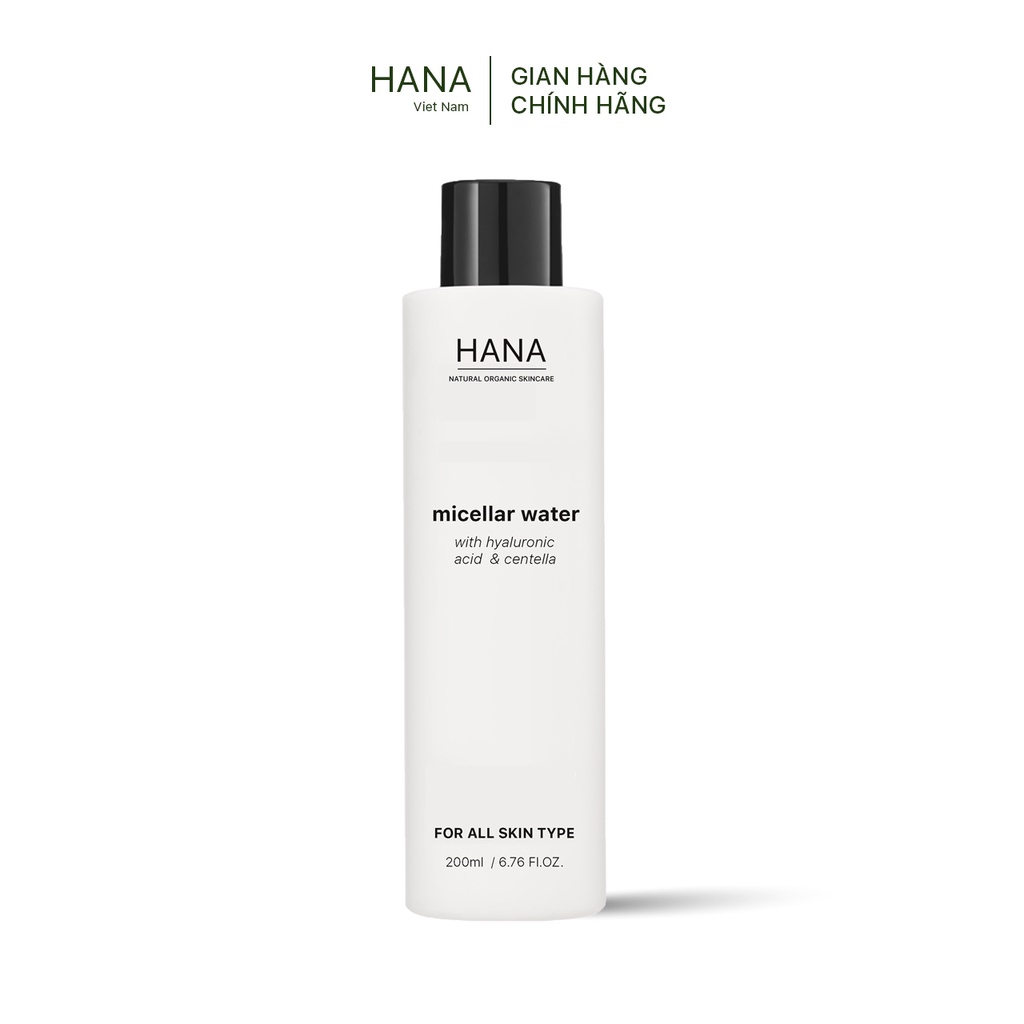 Nước tẩy trang dịu nhẹ dành cho da nhạy cảm Micellar Water 200ml - Hana Việt Nam