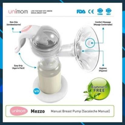 Máy hút sữa bằng tay Mezzo Unimom có matxa silicone / UM871135