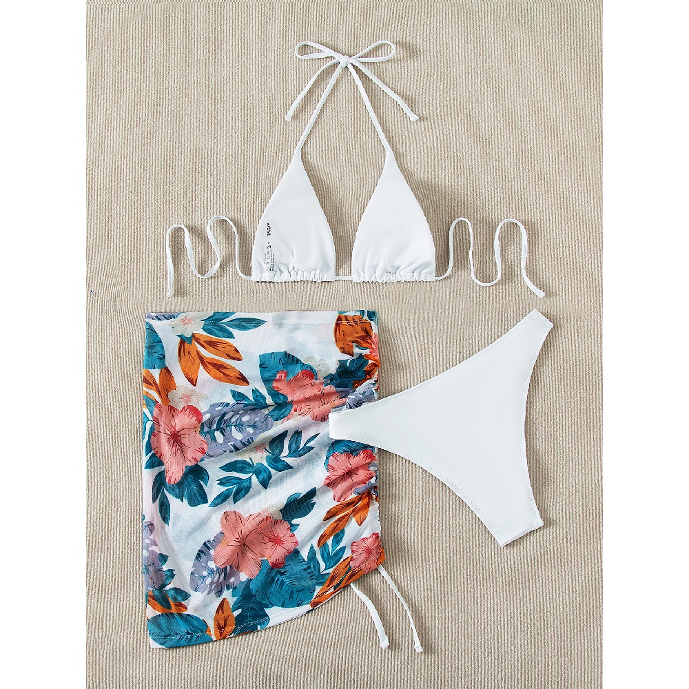 Bộ Bikini 3 Mảnh In Hoa Nhiều Màu Zj54 | BigBuy360 - bigbuy360.vn