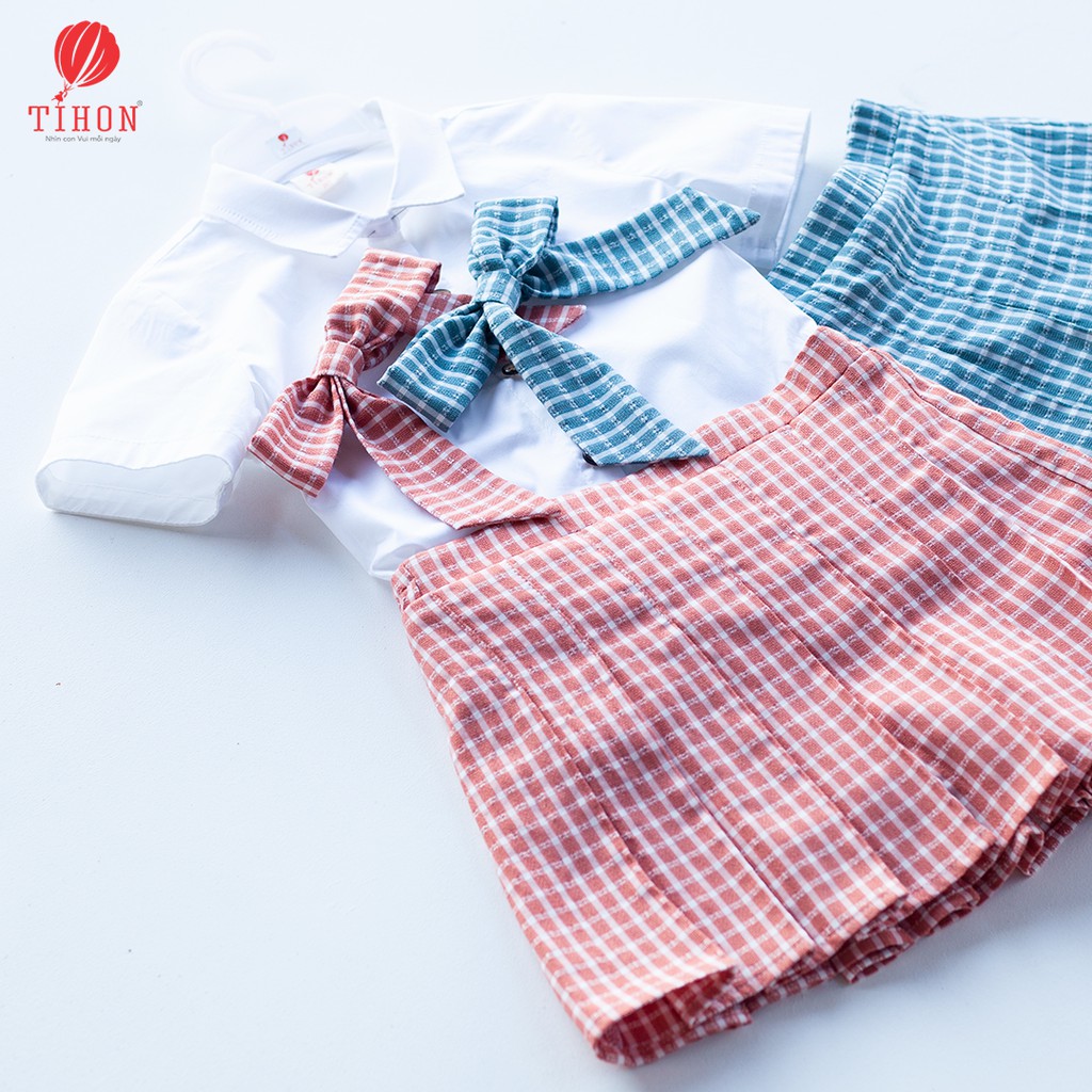Sét Áo Chân Váy Bé Gái TIHON Chất Liệu Cao Cấp Thiết Kế Siêu Xinh SET0750106
