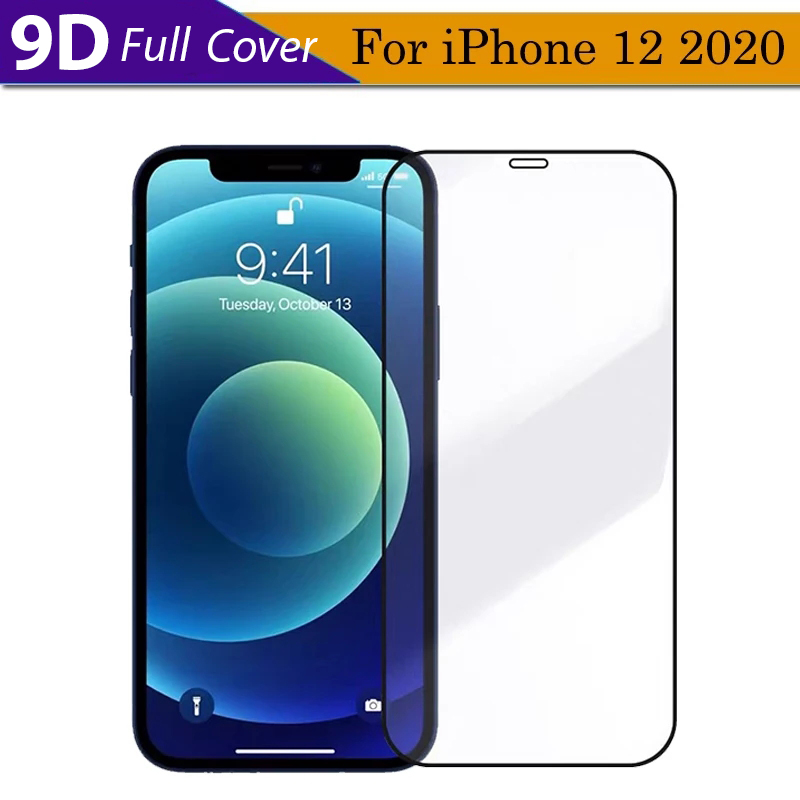 Kính cường lực 9D bảo vệ toàn màn hình cho điện thoại compatible for iPhone 14 13 12 11 Pro XR X XS Max Mini 8 7 6 6S Plus 5 5s SE 2020