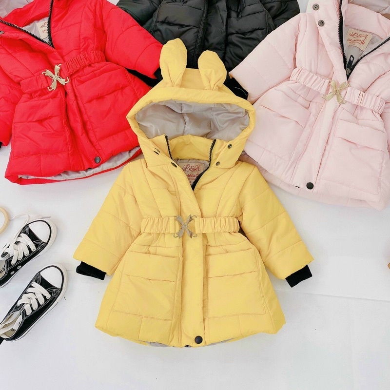 Áo phao dág dài cho bé gái