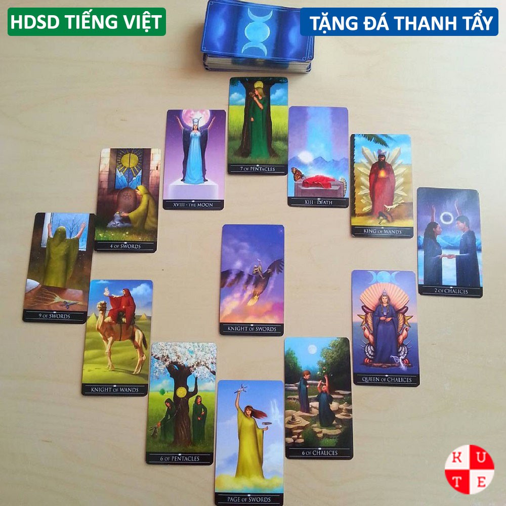 Bài Tarot Silver WitchCraft 78 Lá Bài Tặng Link Hướng Dẫn Tiếng Việt Và Đá Thanh Tẩy E69