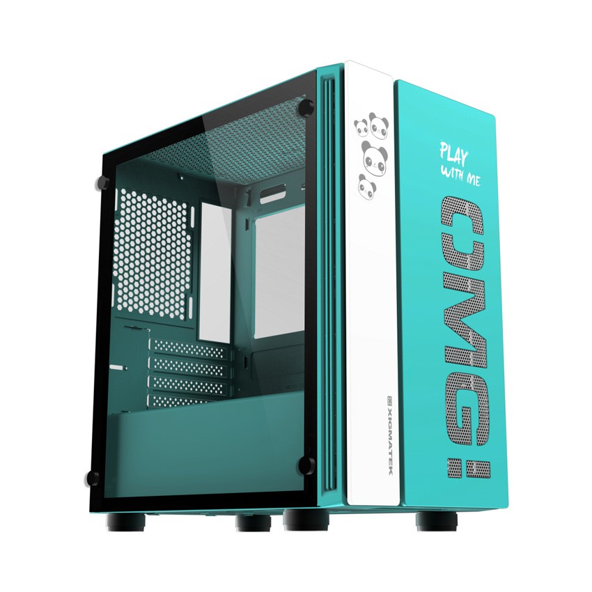 Vỏ case Xigmatek OMG AQUA (Mini Tower/Màu Xanh)