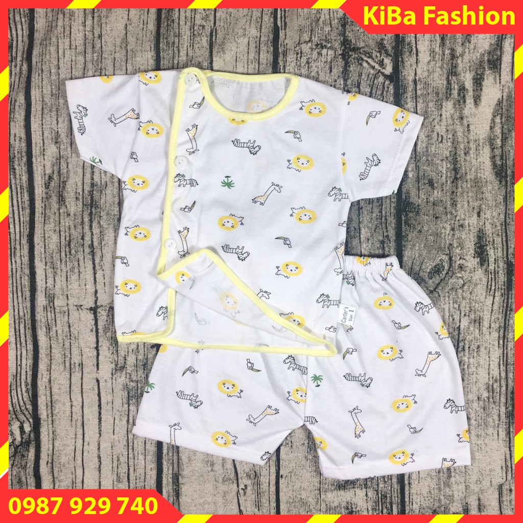 Bộ quần áo sơ sinh CỘC TAY  in hình chất cotton co giãn mềm mịn cho bé - BSS- TK0170 / bộ đồ sơ sinh