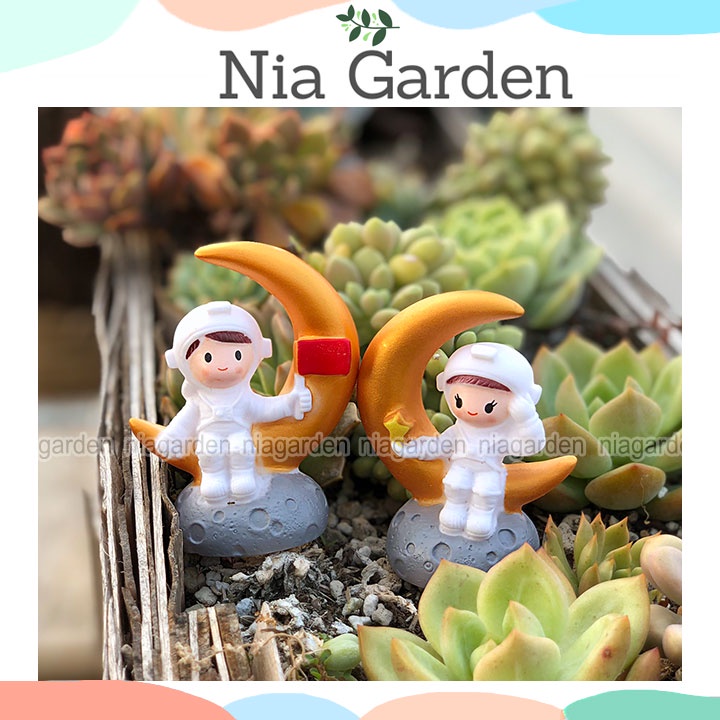 Tiểu cảnh trang trí hồ cá mô hình mini decor vườn chậu cây terrarium bàn làm việc taplo xe hơi Nia Garden N5