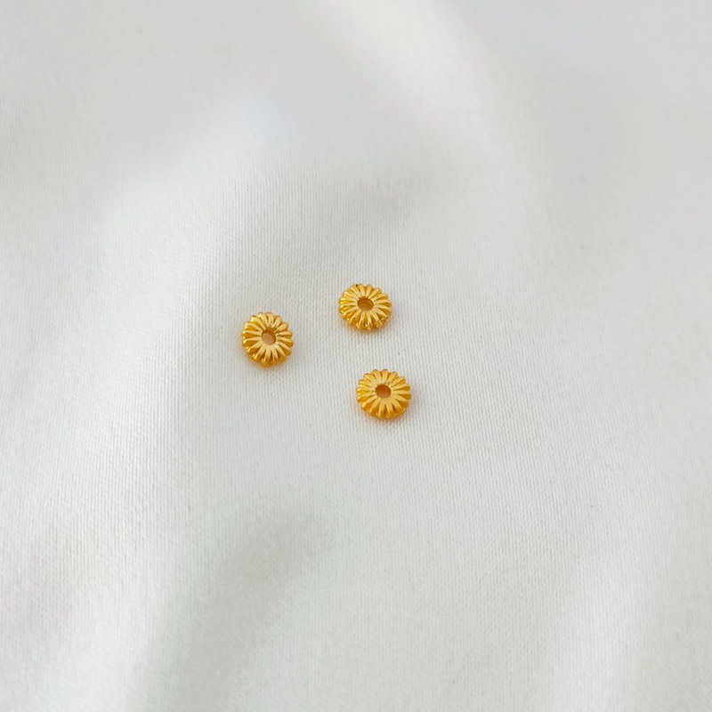 Bộ 10 Phụ Kiện Hình Bướm Màu Vàng Kim Mặt Nhám Dùng Làm Trang Sức DIY