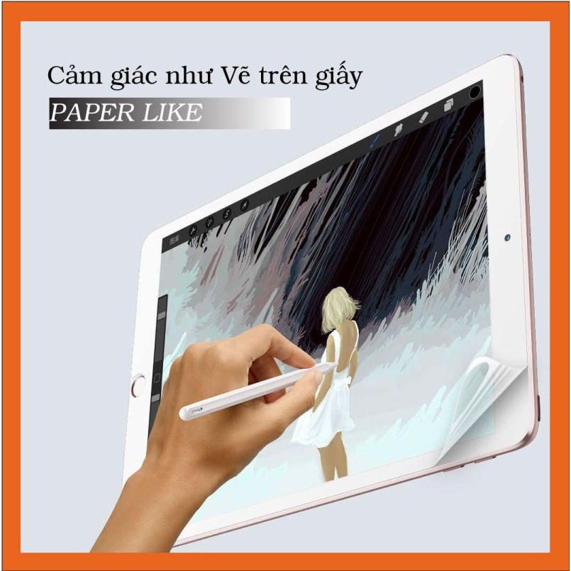 Miếng dán Paperlike dành cho iPad Pro 11/ 10.9 /10.5/ 10.2/ 9.7 / 7.9 /12.9 2017-2020 Chống vân tay. Viết-Vẽ như giấy