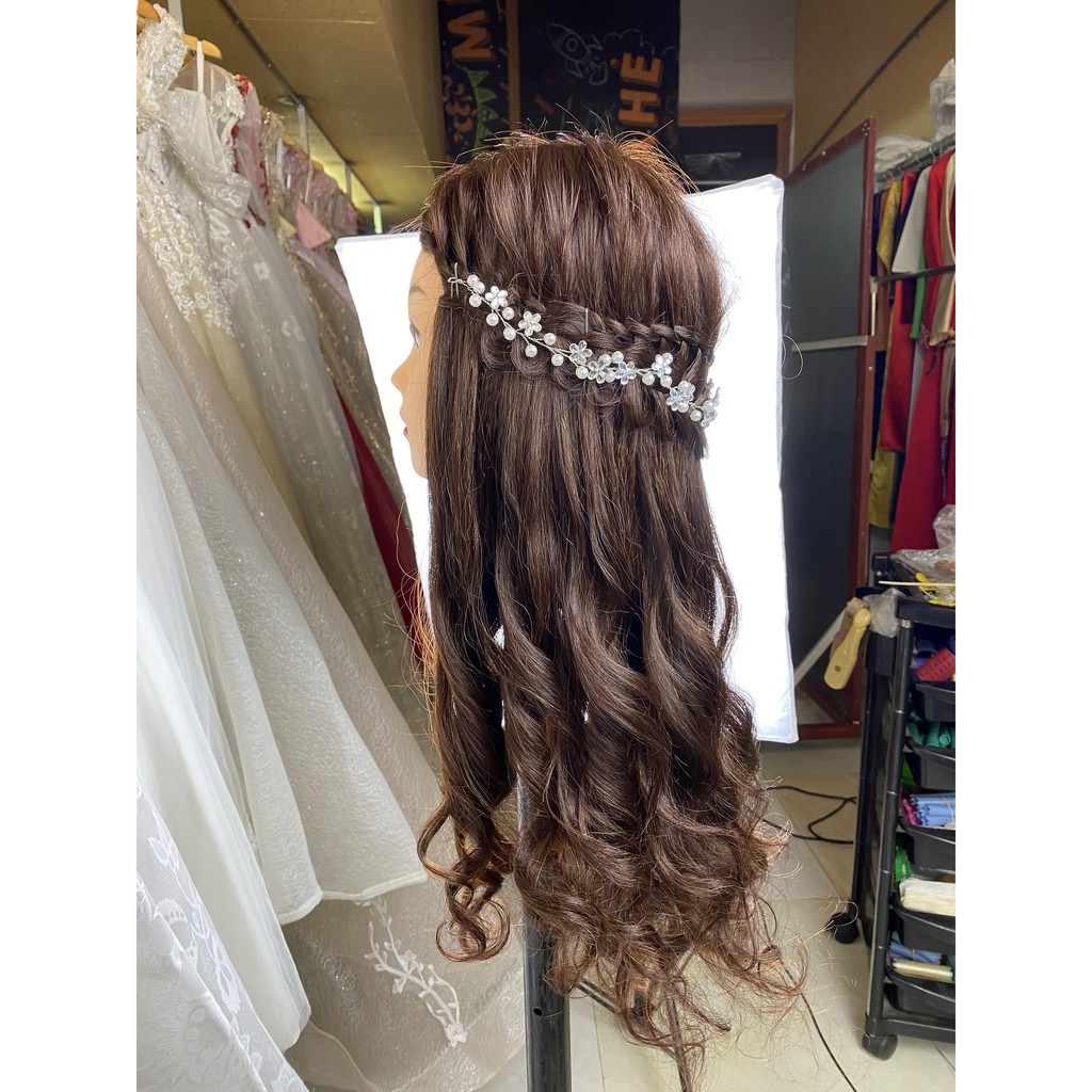 Đầu manocanh 75% tóc thật