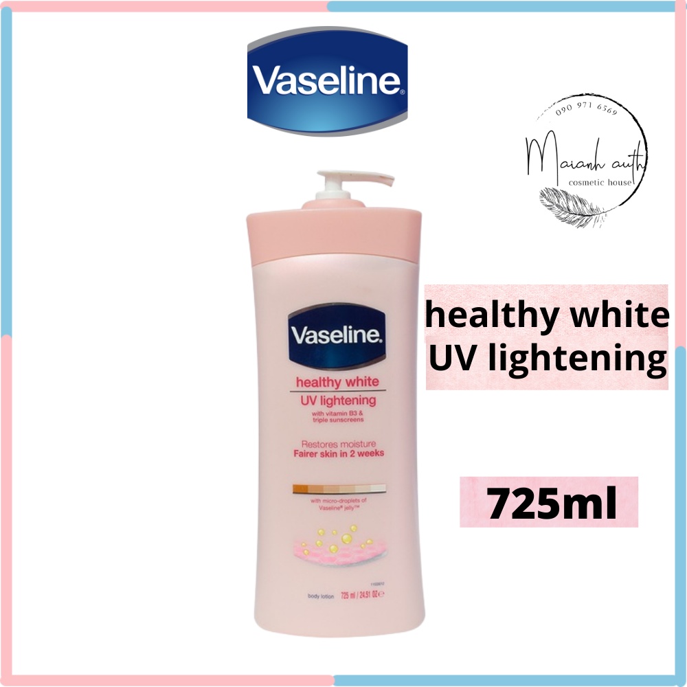 Sữa dưỡng thể Vaseline Healthy White UV Lightening Body Lotion 725ml