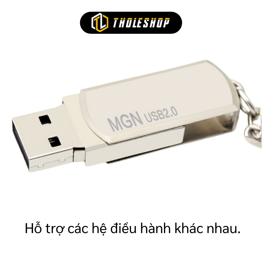 USB MGN 2.0 - Móc Khóa USB 2.0 4GB Nhỏ Gọn, Vỏ Kim Loại Chống Sốc, Chống Nước 7624