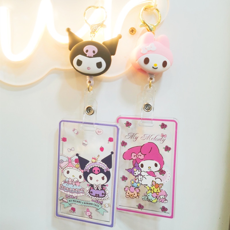 Ví Đựng Thẻ Trong Suốt Họa Tiết Hoạt Hình Sanrio Sáng Tạo