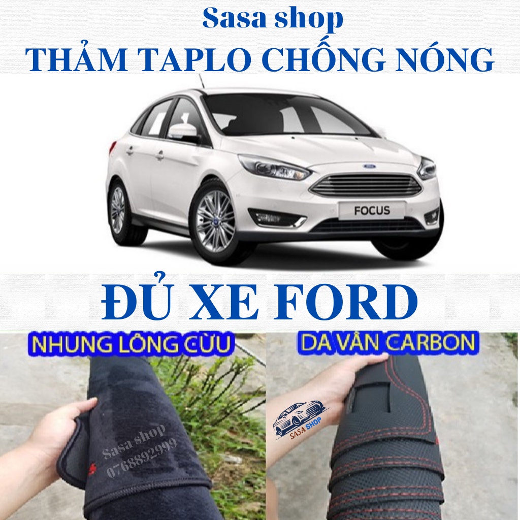 Thảm taplo da carbon chống nóng dòng xe Ford