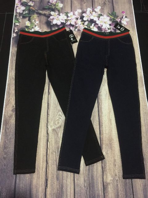 Quần Legging Giả Jean phối cạp thể thao | BigBuy360 - bigbuy360.vn