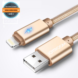 Cáp Sạc iPhone chuẩn Lighting có đèn LED chính hãng Joyroom dài 2m