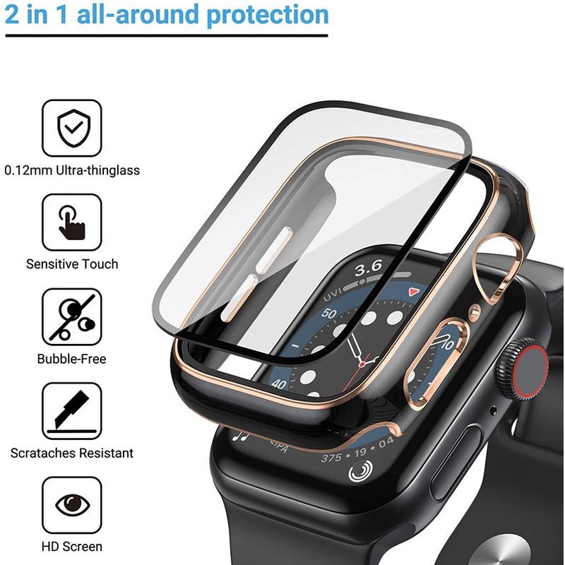 Kính Ốp Bảo Vệ Mặt Đồng Hồ apple watch 44mm 40mm 45mm 41mm 42mm 38mm iwatch serie 3 4 5 6 se 7