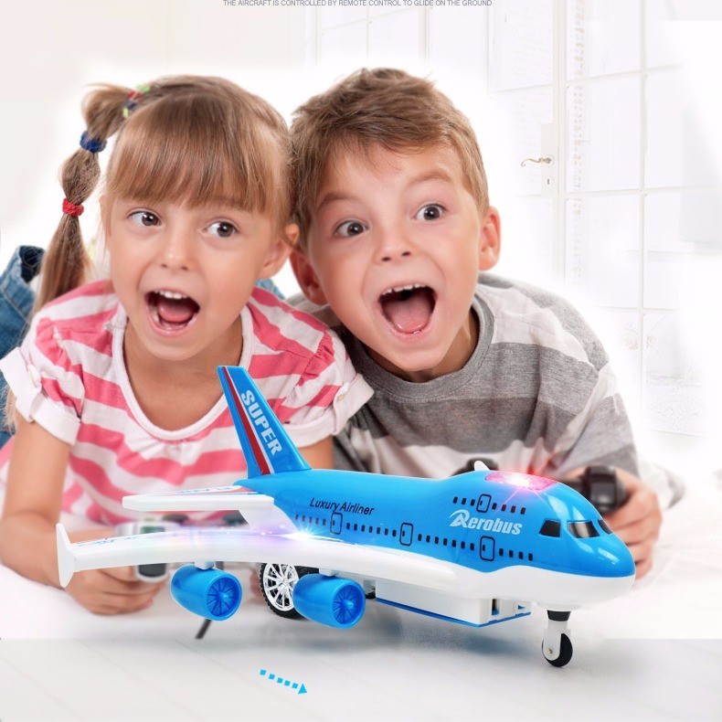 ℗□Máy bay điều khiển từ xa bằng điện bốn chiều mô phỏng chở khách hàng không Boeing 747 hình đồ chơi trẻ em dân dụ