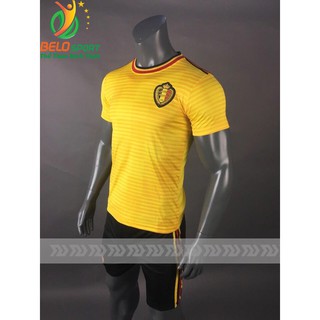 Áo bóng đá thun thái cao cấp clb bỉ màu vàng