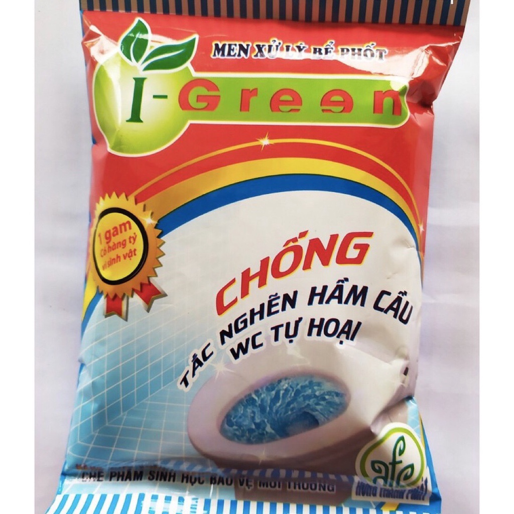Men Xử Lý Bể Phốt I Green Chống Tắc Nghẽn Hầm Cầu WC Tự Hoại