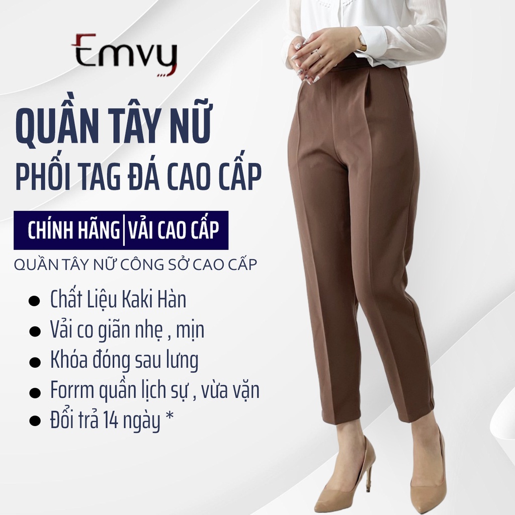 Quần tây nữ công sở chất kaki cao cấp Emvy - Q5