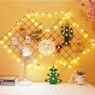 Khung Lưới Trang trí Treo Tranh Ảnh Tặng Kèm Đèn Led Và Đinh Treo Tranh Tiện Lợi