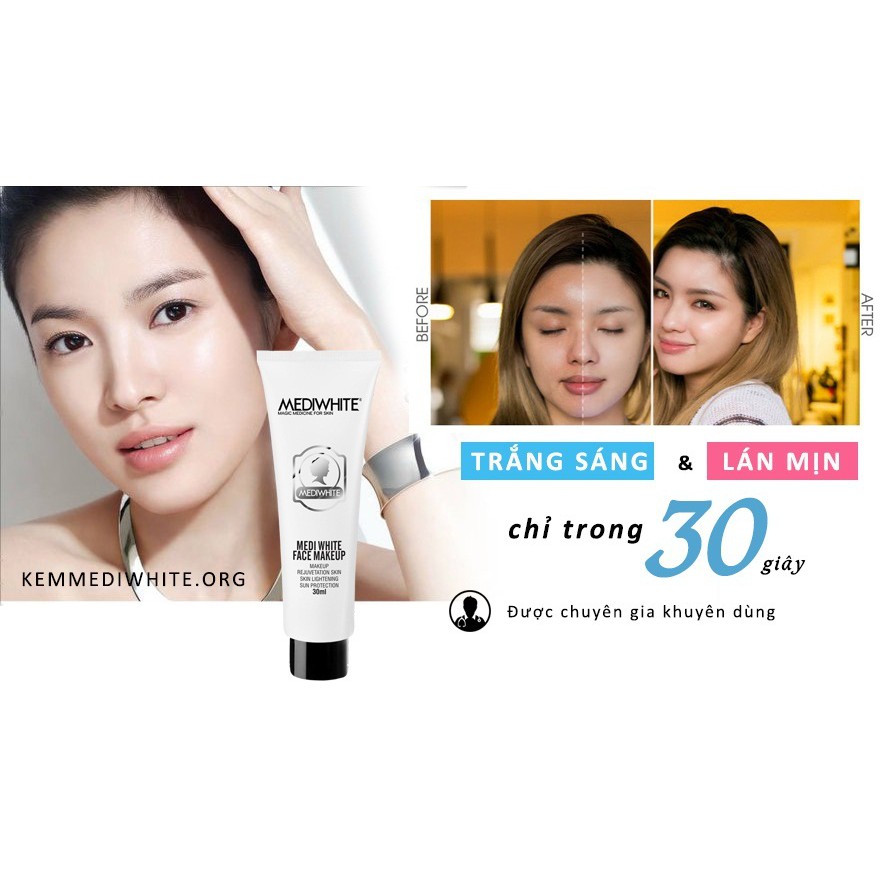 Kem Trang Điểm Trắng Da Mặt Medi White Face Makeup