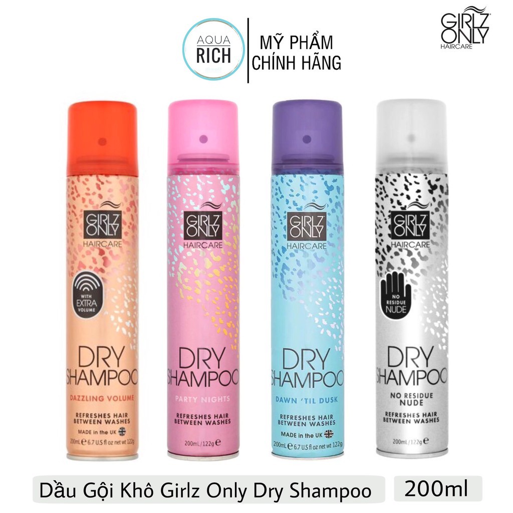 Dầu Gội Khô Dry Shampoo Girlz Only Party Nights 200ml - Date 2023