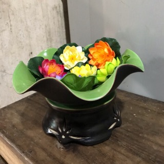 Combo bát sen thả hoa sz 23cm + đế kê