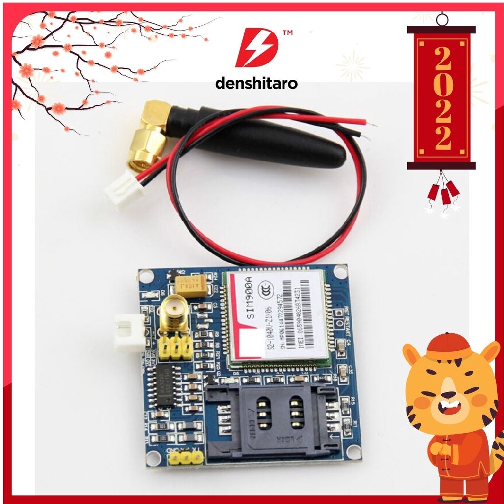 Denshitaro Mô đun giao tiếp Sim 900A GSM GPRS sử dụng STM32 TC35i D00-516