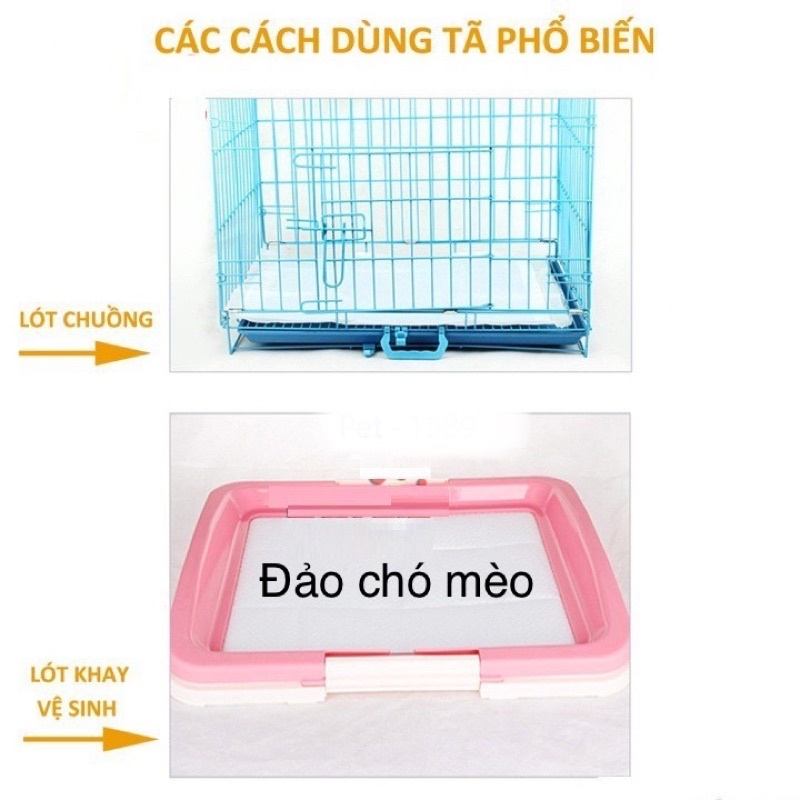 Miếng tã lót chuồng thú cưng, chó mèo,tã lót khay cho chó đi vệ sinh siêu thấm hút thoáng, giá rẻ - Đảo Chó Mèo