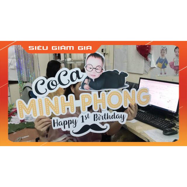 [Free ship] Banner treo phông, biển tên sinh nhật treo phông cắt chữ rời mẫu đẹp. Trang trí sinh nhật, thôi nối.