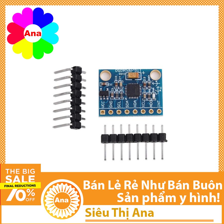 Cảm biến gia tốc 6 trục GY-521 MPU6050 - Module Arduino