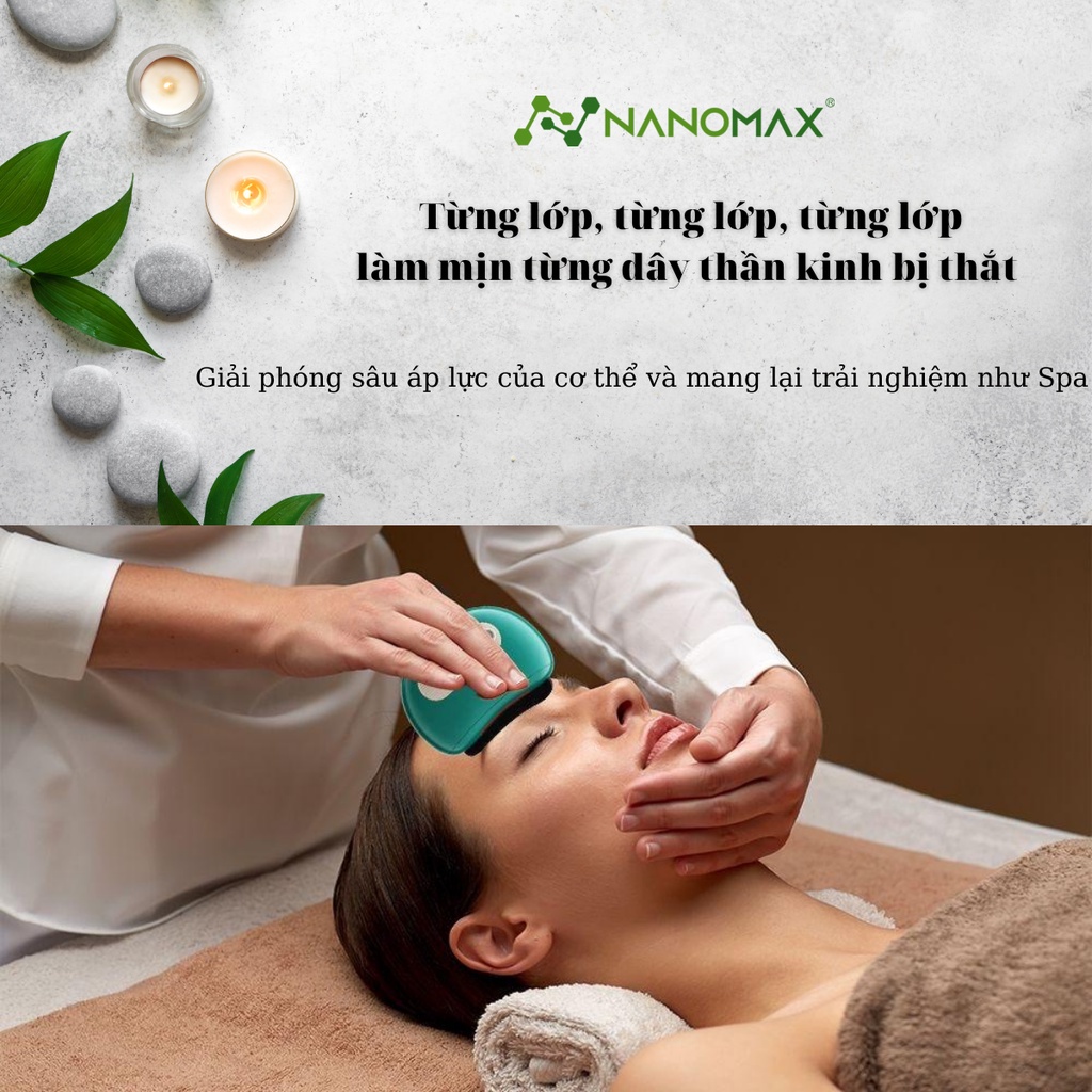 Máy Massage Cầm Tay Mini Toàn Thân Nanomax Mn-01, Cạo Gió Điện Tử, 9 Chế Độ Mát Xa, 3 Chế Độ Nhiệt, Trẻ Hóa Làn Da