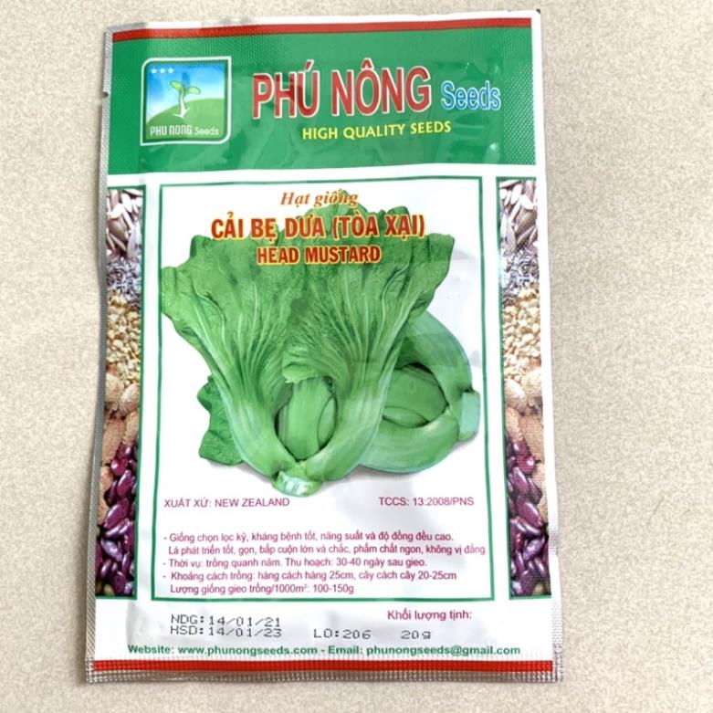 Hạt giống cải bẹ dưa phú nông 20gr