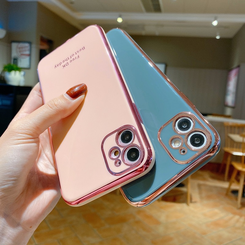 Ốp Điện Thoại Mềm Mạ 6D Chống Rơi Cho OPPO A16K A15 A54 A55 A74 A93 A94 A95 4G A7 A5S