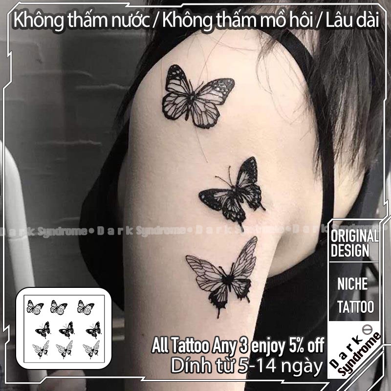 Hình xăm dán tạm thời hình bươm bướm sống động chân thực /hình xăm con bướm/hình xăm 15 ngày/hình xăm tạm thời/hình xăm dán chống nước/hình săm tạm thời