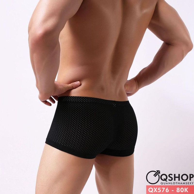 COMBO 4 MÀU QUẦN LÓT NAM THUN LỖ THOÁNG MÁT QSHOP QX576