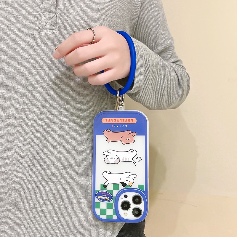 Ốp Điện Thoại Silicon In Hoạt Hình Kèm Dây Đeo Cho for iphone14Promax 12Pro 11 / 7 / 8PLUS / X / 6 / 13PROMAX