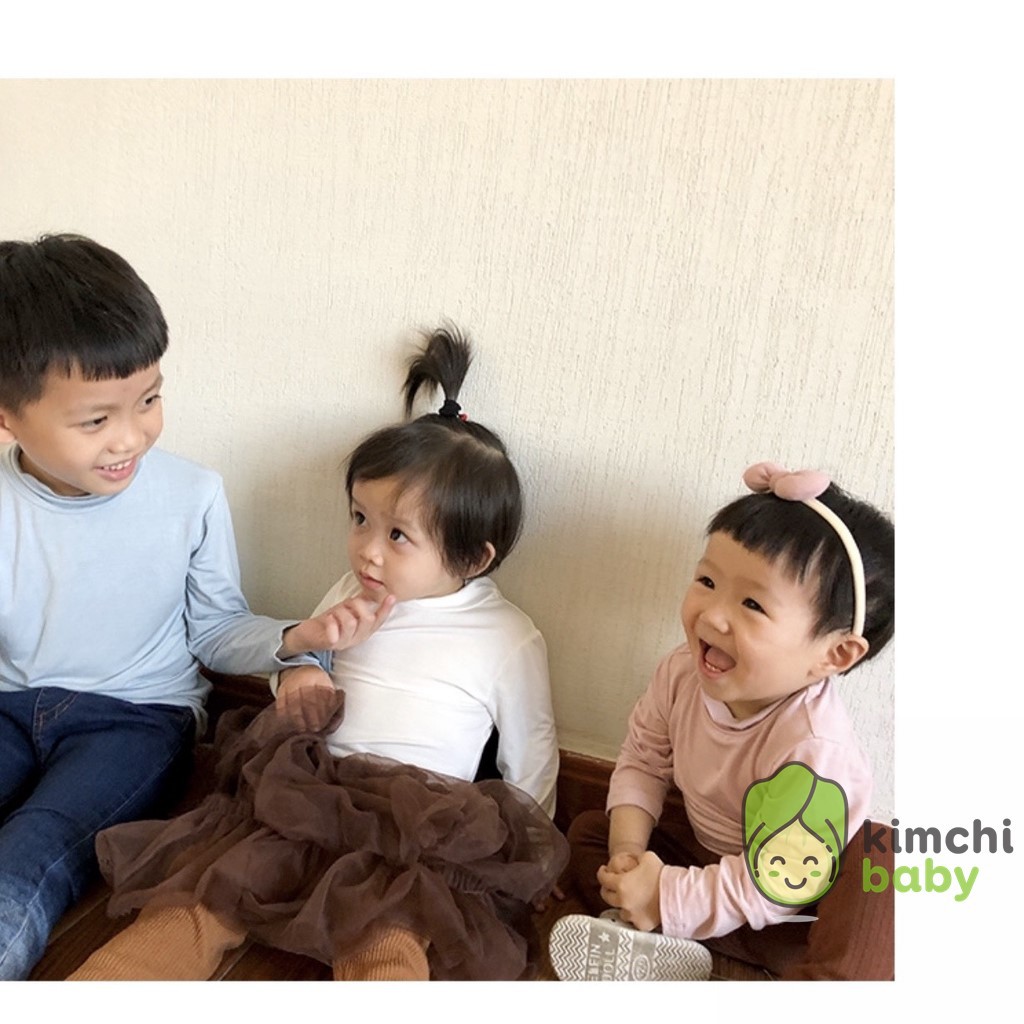 [Mã KIDEOM11 hoàn 100K xu đơn 500K] Áo Dài Tay Cao Cổ Cao 3 Phân Trơn Chất Thun Lạnh Cho Bé Peekaboo Minky Mom MKMA01 | WebRaoVat - webraovat.net.vn