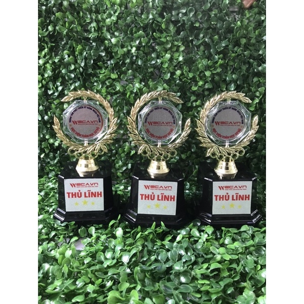 Cúp kim loại tối giản